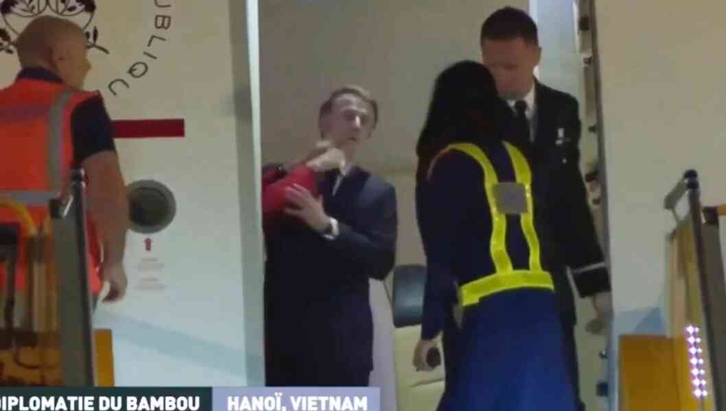 Shock on the Tarmac Macron's Vietnam Arrival Stuns World